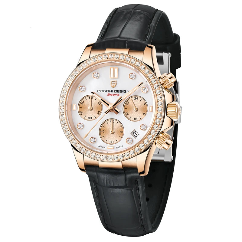 PAGANI DESIGN PD-1730 Luxury Diamond Quartz Watch – 36mm