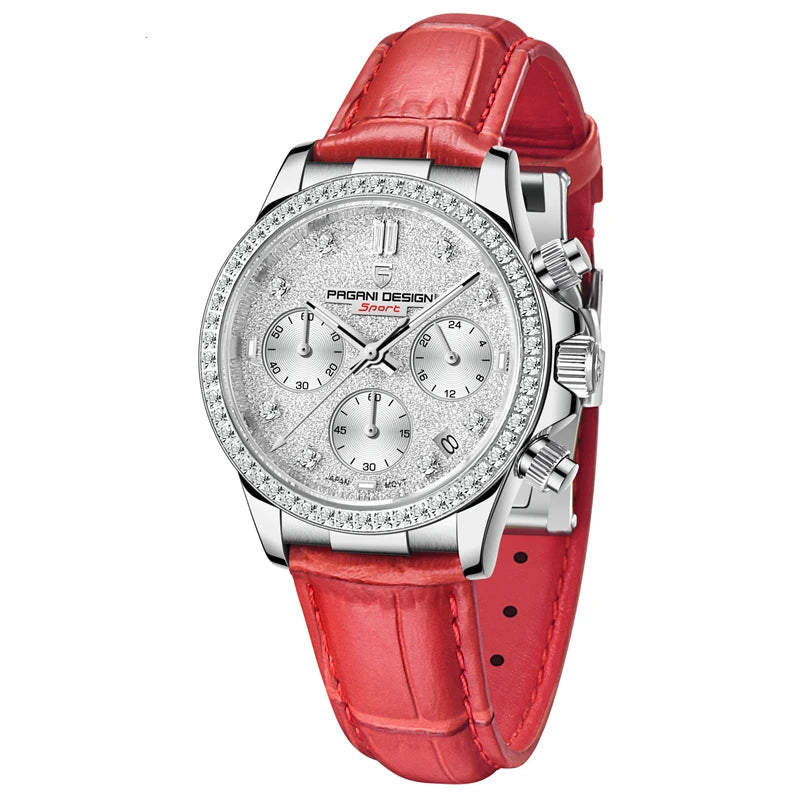 PAGANI DESIGN PD-1730 Luxury Diamond Quartz Watch – 36mm Smash Price Shop Women's Watch