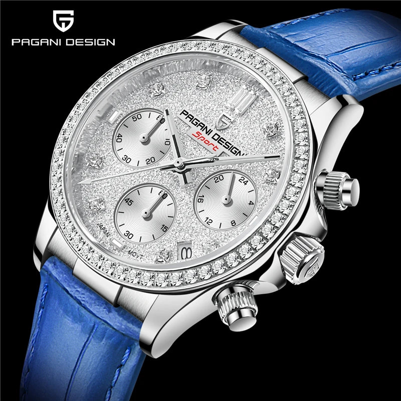 PAGANI DESIGN PD-1730 Luxury Diamond Quartz Watch – 36mm