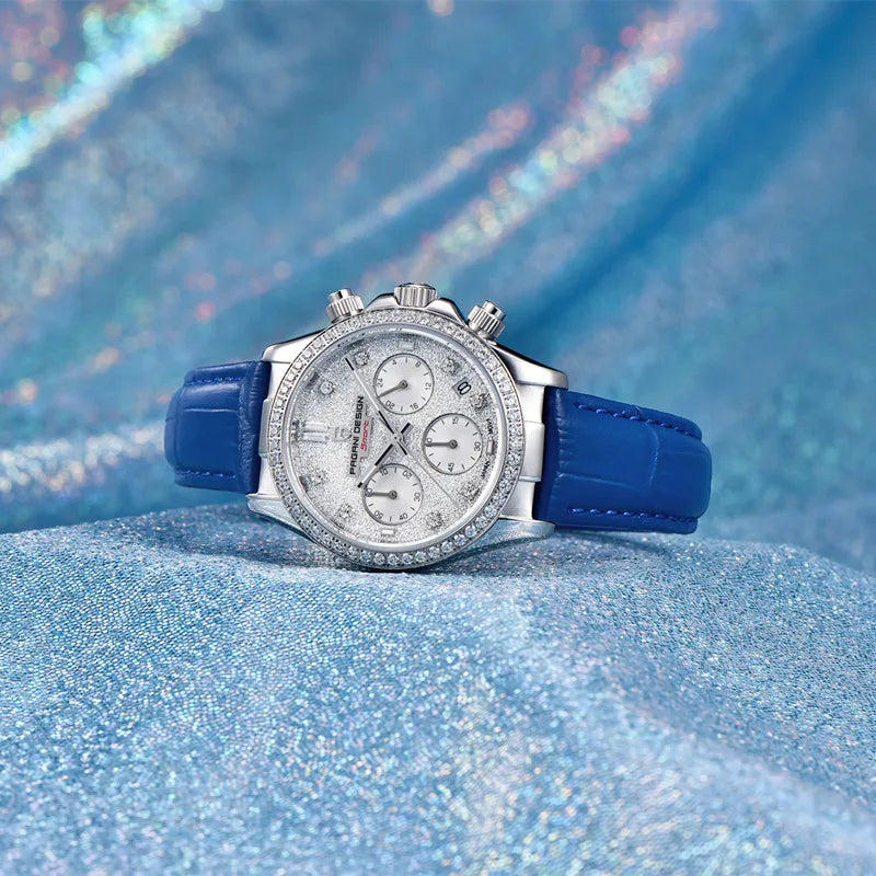 PAGANI DESIGN PD-1730 Luxury Diamond Quartz Watch – 36mm Smash Price Shop Women's Watch