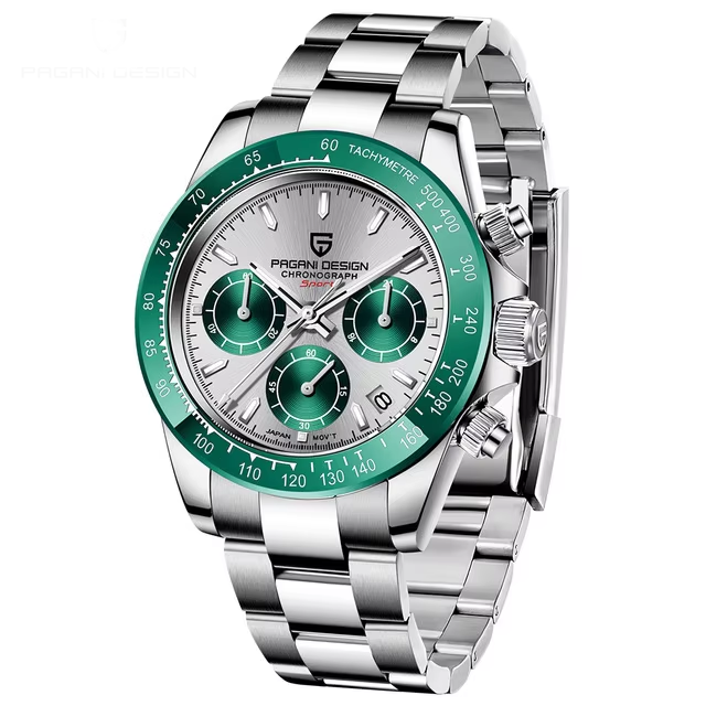 PAGANI DESIGN V2 40mm Retro Quartz Chronograph – Sapphire