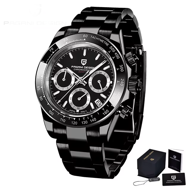 PAGANI DESIGN V2 40mm Retro Quartz Chronograph – Sapphire