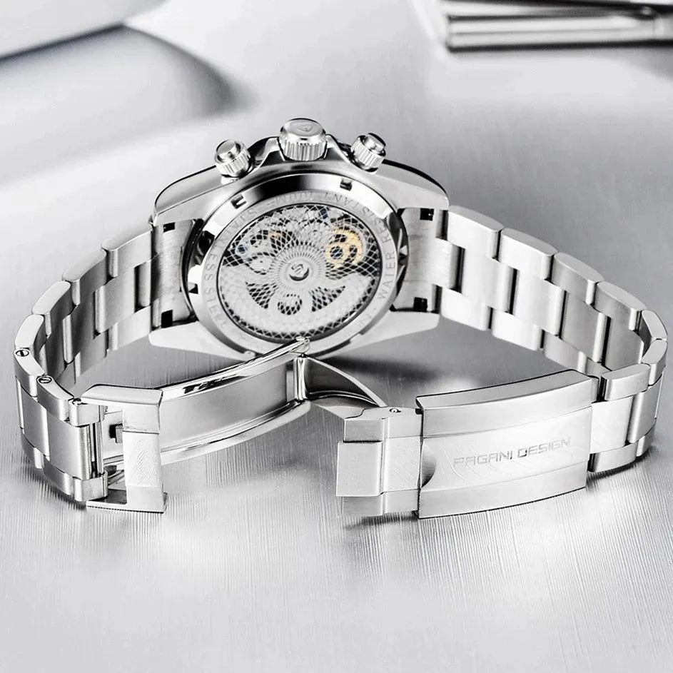 PAGANI Men's Rainbow Skeleton Mechanical Watch