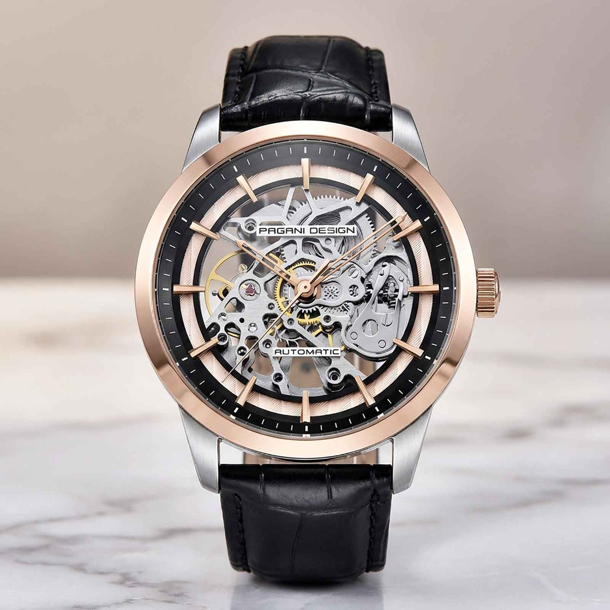 Pagani PD-1638 Skeleton Automatic Watch – 10ATM Smash Price Shop Men's Watch