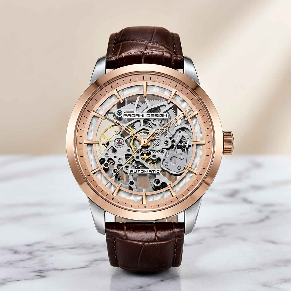 Pagani PD-1638 Skeleton Automatic Watch – 10ATM Smash Price Shop Men's Watch