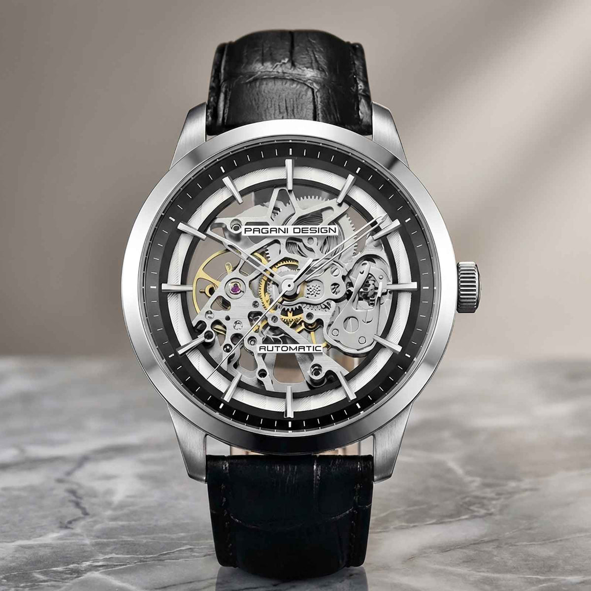 Pagani PD-1638 Skeleton Automatic Watch – 10ATM Smash Price Shop Men's Watch