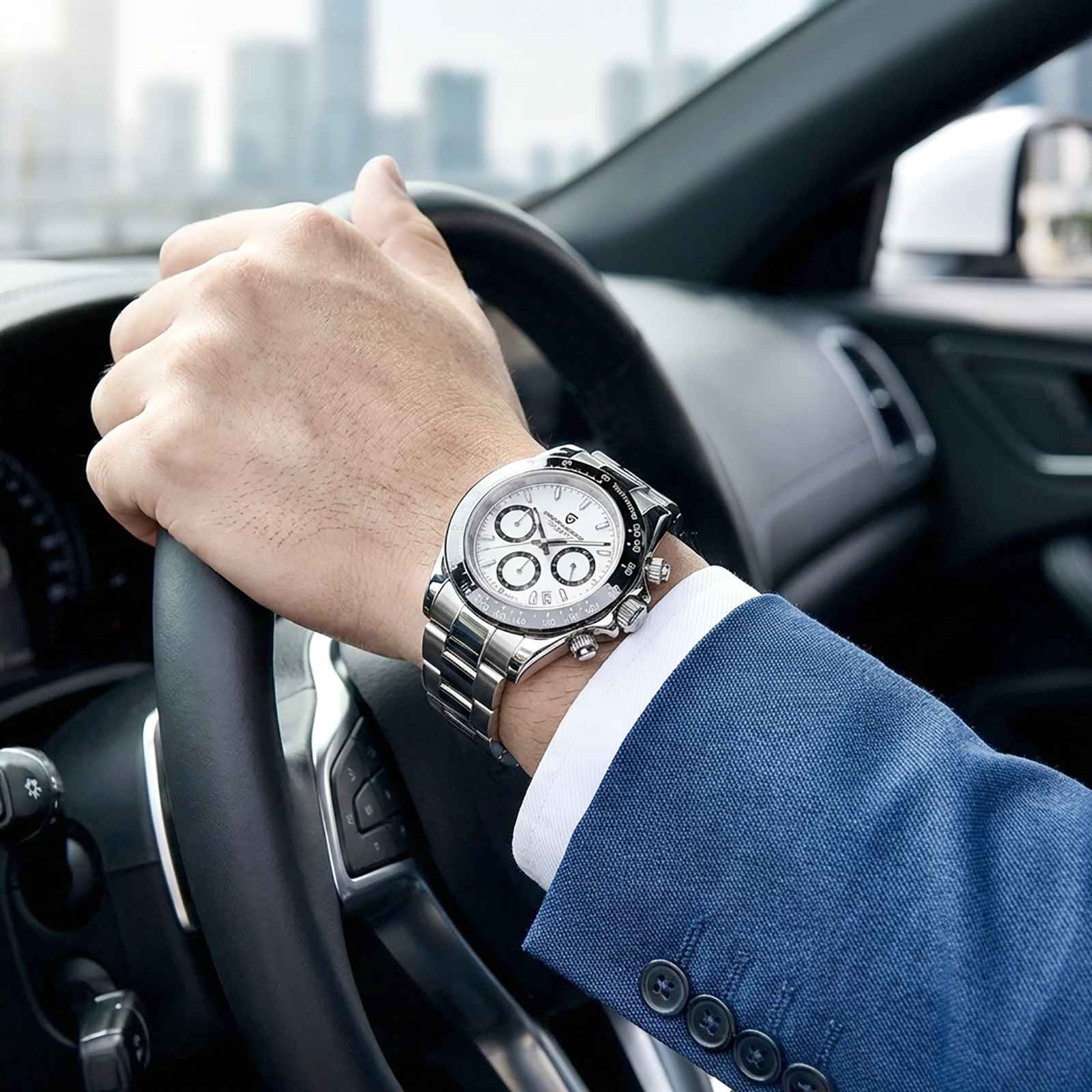 Pagani PD-1644 Chronograph Watch – 10BAR Steel Smash Price Shop Men's Watch
