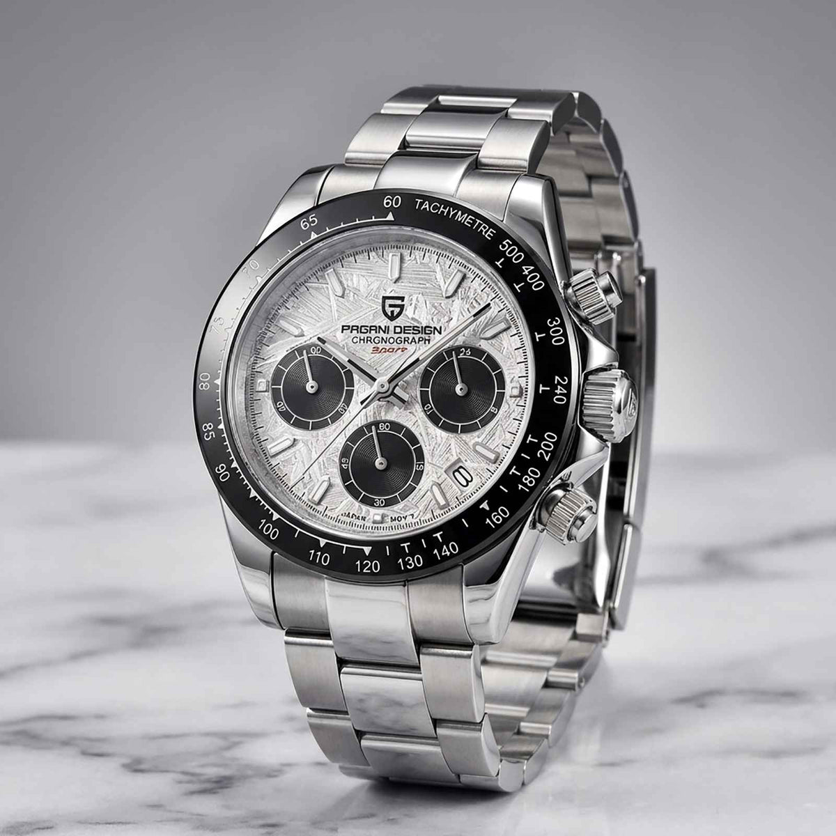 Pagani PD-1644 Chronograph Watch – 10BAR Steel Smash Price Shop Men's Watch