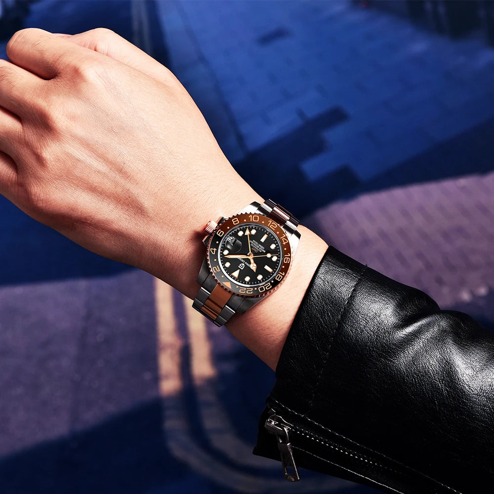 PAGANI PD-1662 GMT Watch – Rose Gold Sapphire Automatic 40MM