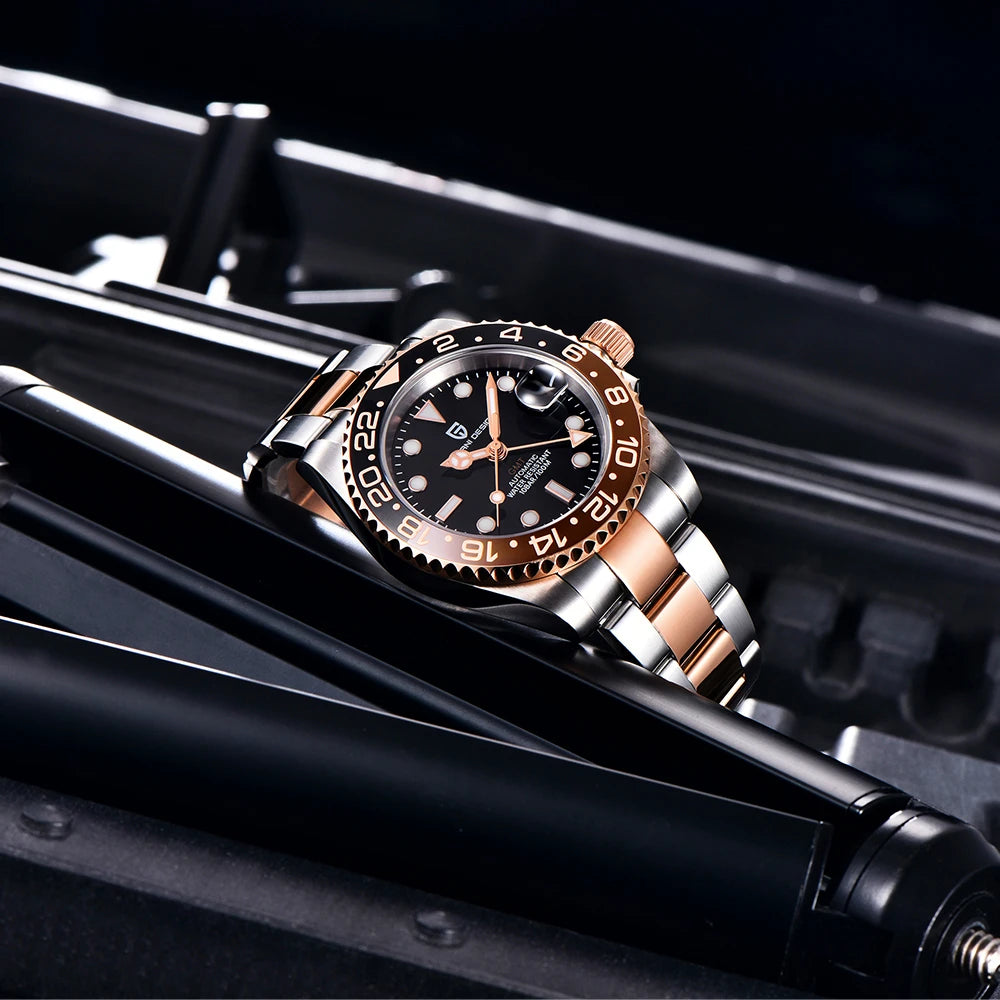 PAGANI PD-1662 GMT Watch – Rose Gold Sapphire Automatic 40MM