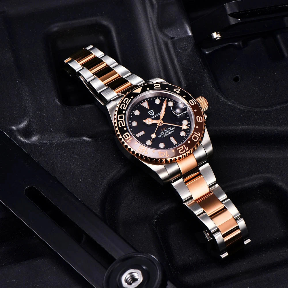 PAGANI PD-1662 GMT Watch – Rose Gold Sapphire Automatic 40MM