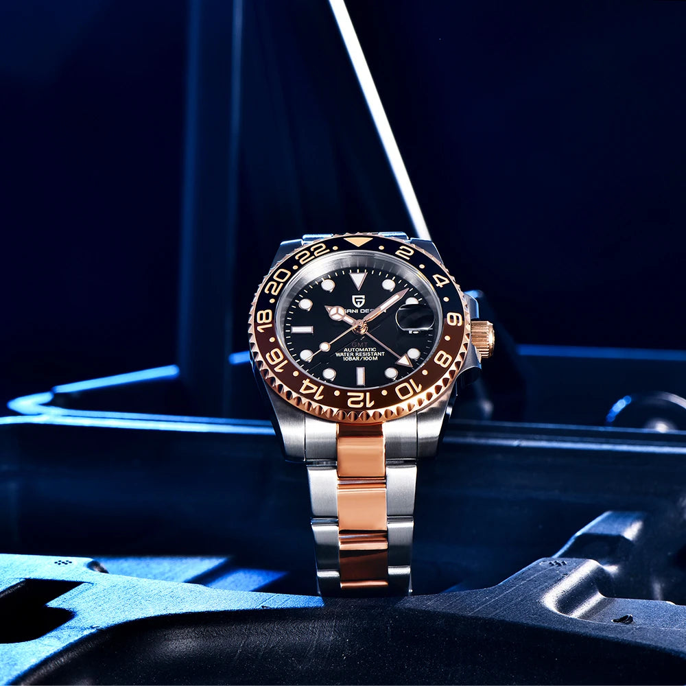 PAGANI PD-1662 GMT Watch – Rose Gold Sapphire Automatic 40MM