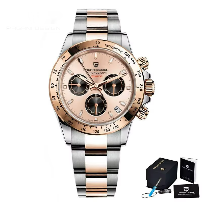 PAGANI PD1644 Chronograph Watch – Chocolate, Quartz, 10BAR