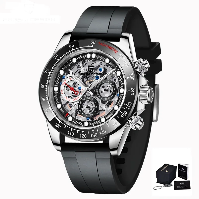 PAGANI Rainbow Skeleton Watch – Automatic Men’s Timepiece Smash Price Shop Men's Watch