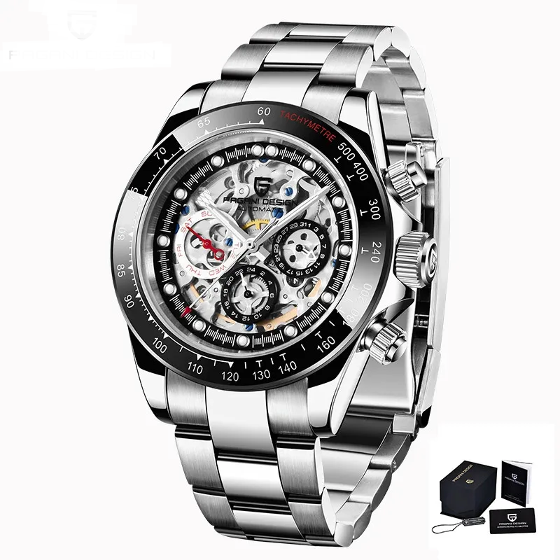 PAGANI Rainbow Skeleton Watch – Automatic Men’s Timepiece Smash Price Shop Men's Watch