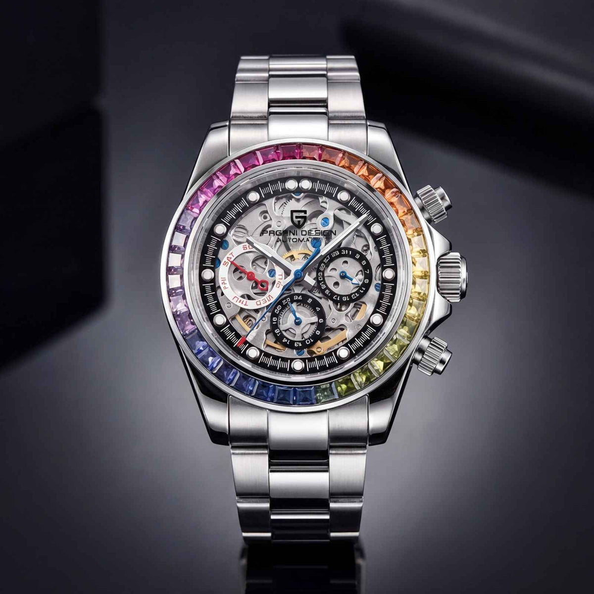 Pagani Rainbow Skeleton Watch – Automatic Sapphire Smash Price Shop Men's Watch