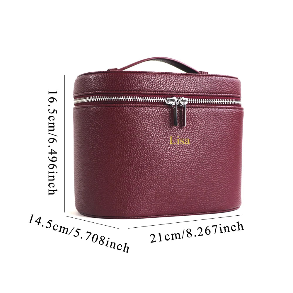 Personalized PU Leather Travel Cosmetic Case – product image 6