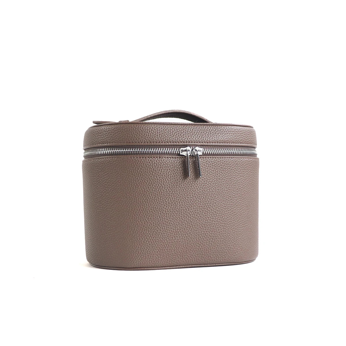 Personalized PU Leather Travel Cosmetic Case in coffee – product image 9