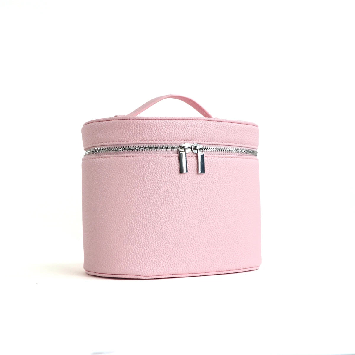 Personalized PU Leather Travel Cosmetic Case in pink – product image 10