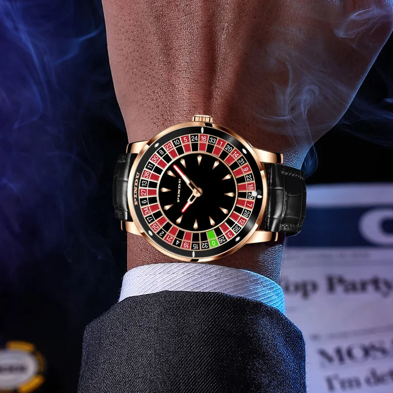 PINDU NH35 Roulette Watch – Rotating Dial, Diamond Hands, Auto Smash Price Shop Men's Watch