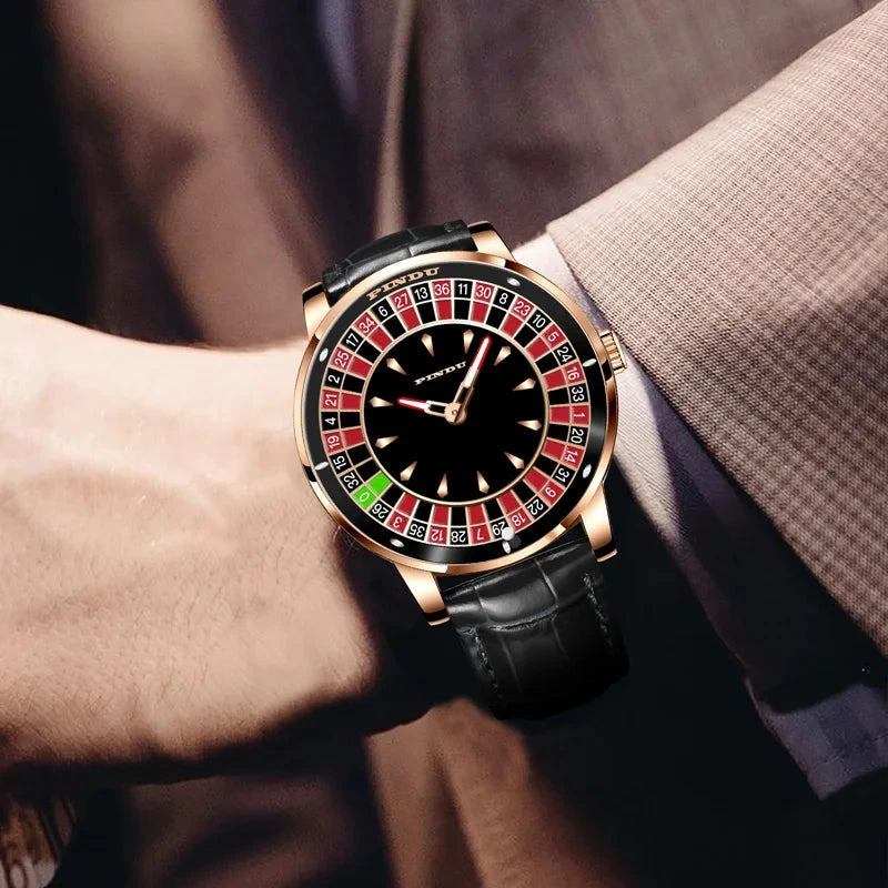 PINDU NH35 Roulette Watch – Rotating Dial, Diamond Hands, Auto Smash Price Shop Men's Watch