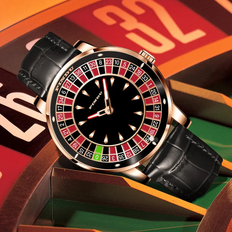 PINDU NH35 Roulette Watch – Rotating Dial, Diamond Hands, Auto Smash Price Shop Men's Watch