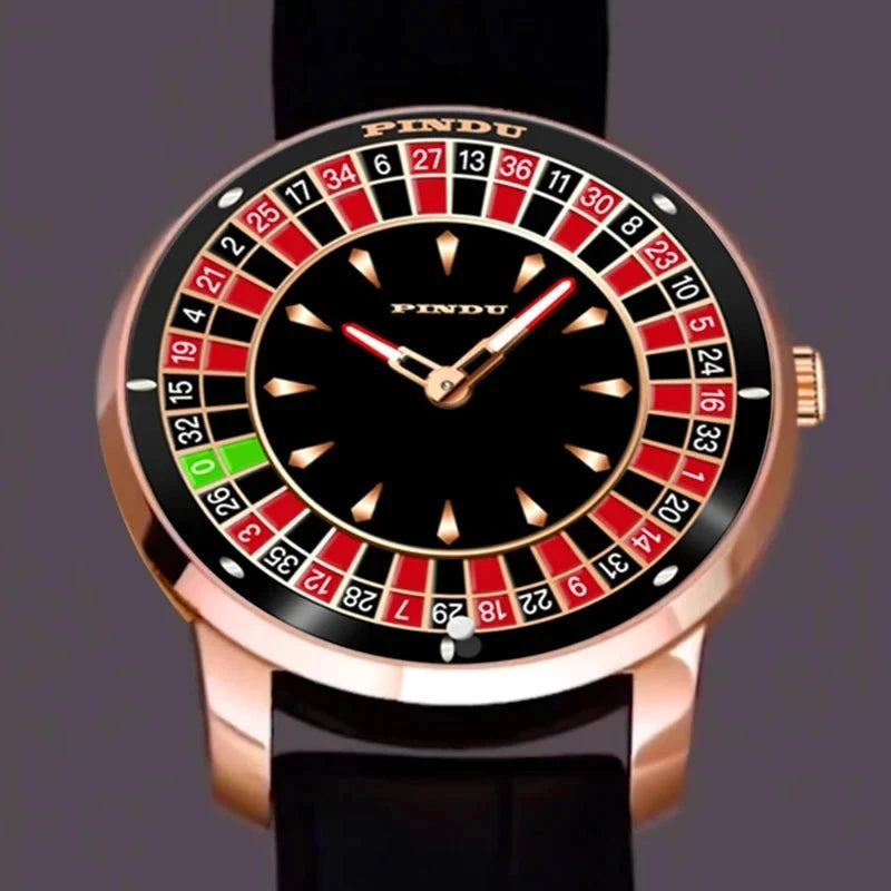PINDU NH35 Roulette Watch – Rotating Dial, Diamond Hands, Auto