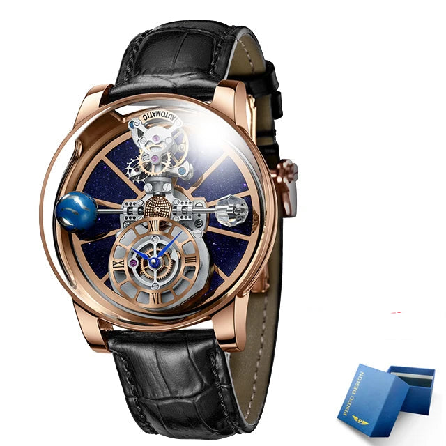 PINDU P5015 Starry Sky Quartz Watch – Roman Dial 45mm