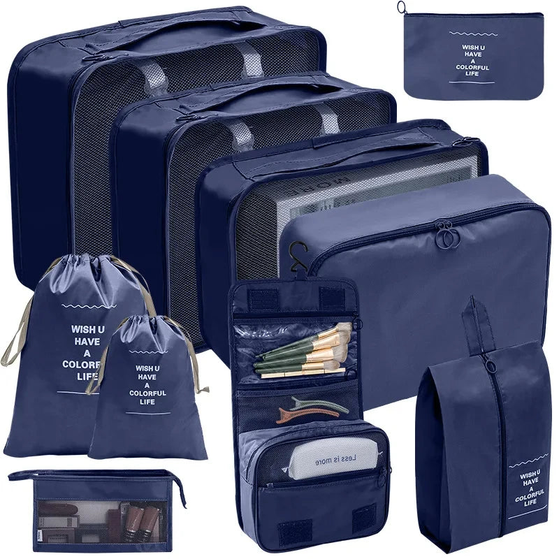 Premium Travel Packing Cubes Organizer Set in 10 pcs navy blue / GERMANY – product image 9