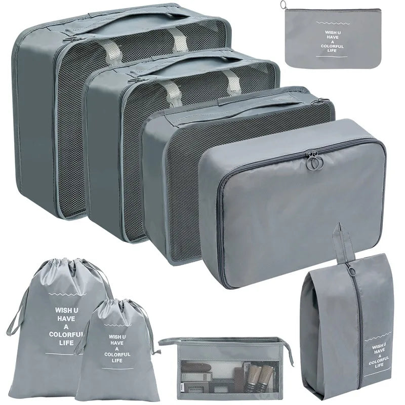 Premium Travel Packing Cubes Organizer Set in 9 pcs grey / GERMANY – product image 13