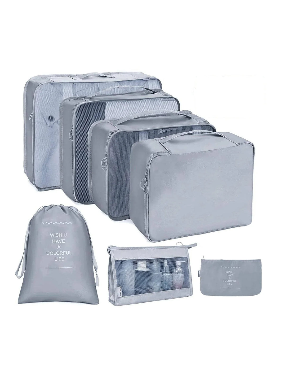 Premium Travel Packing Cubes Organizer Set in 7 pcs grey 1 / GERMANY – product image 16
