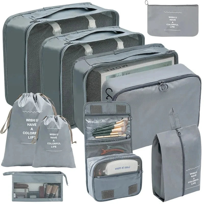 Premium Travel Packing Cubes Organizer Set in 10 pcs grey / GERMANY – product image 19
