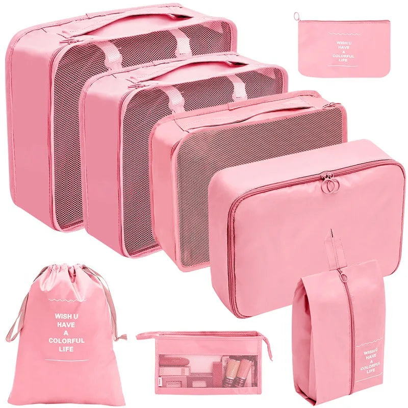 Premium Travel Packing Cubes Organizer Set in 8 pcs pink / GERMANY – product image 20