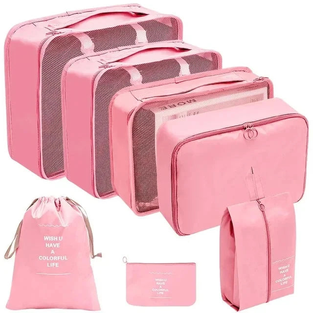 Premium Travel Packing Cubes Organizer Set in 7pcs pink / GERMANY – product image 23