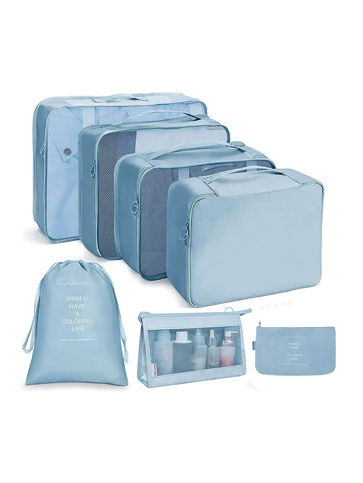 Premium Travel Packing Cubes Organizer Set in 7 pcs Lake Blue 1 / GERMANY – product image 24