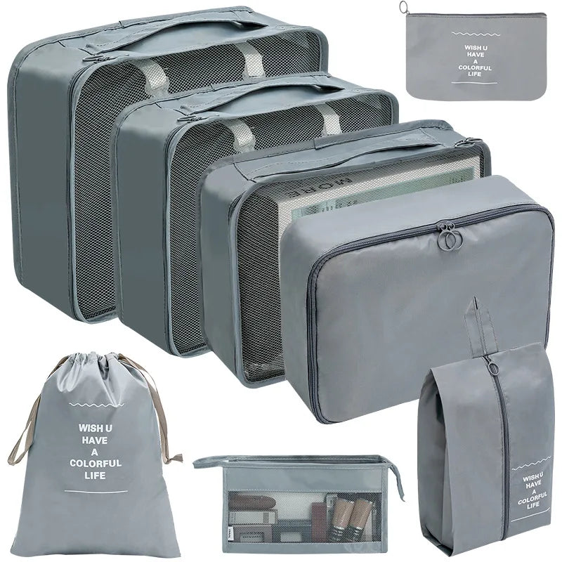 Premium Travel Packing Cubes Organizer Set in 8 pcs grey / GERMANY – product image 27