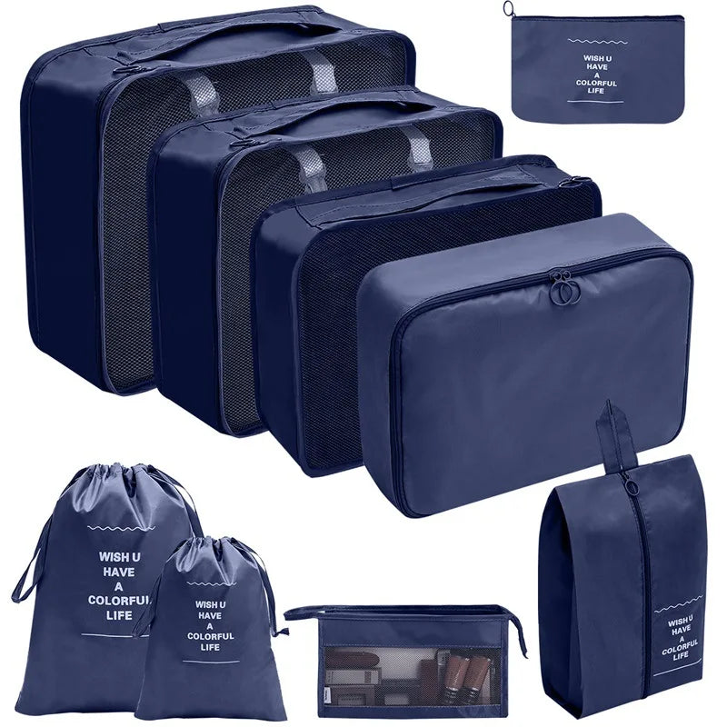 Premium Travel Packing Cubes Organizer Set in 9 pcs navy blue / GERMANY – product image 28