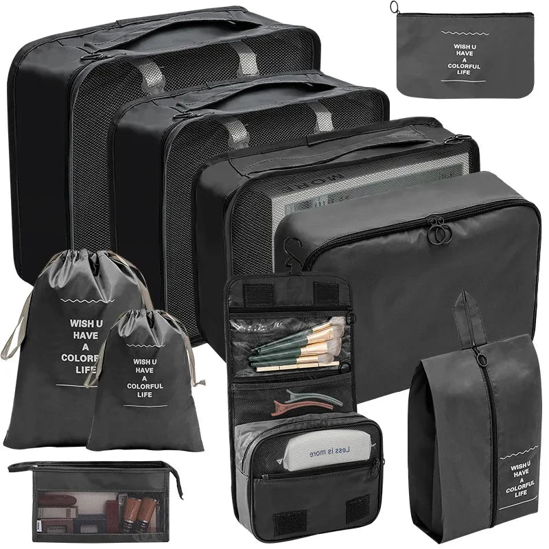 Premium Travel Packing Cubes Organizer Set in 10 pcs black / GERMANY – product image 30