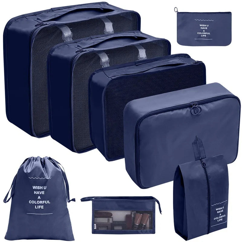 Premium Travel Packing Cubes Organizer Set in 8 pcs navy blue / GERMANY – product image 32