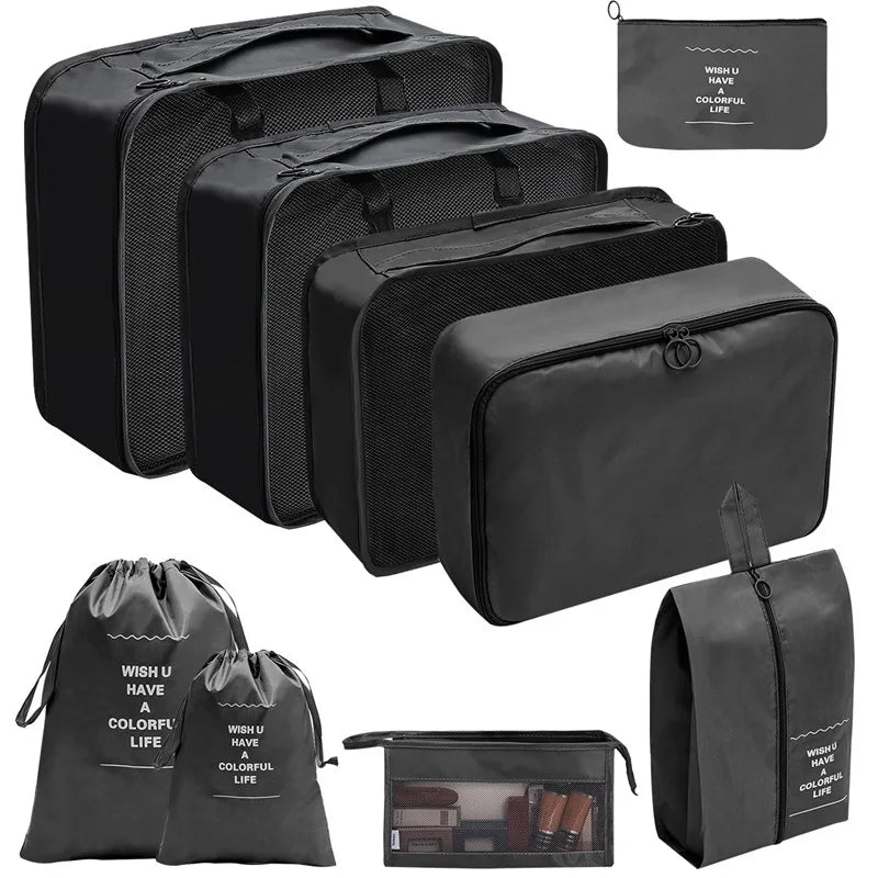 Premium Travel Packing Cubes Organizer Set in 9 pcs black / GERMANY – product image 34