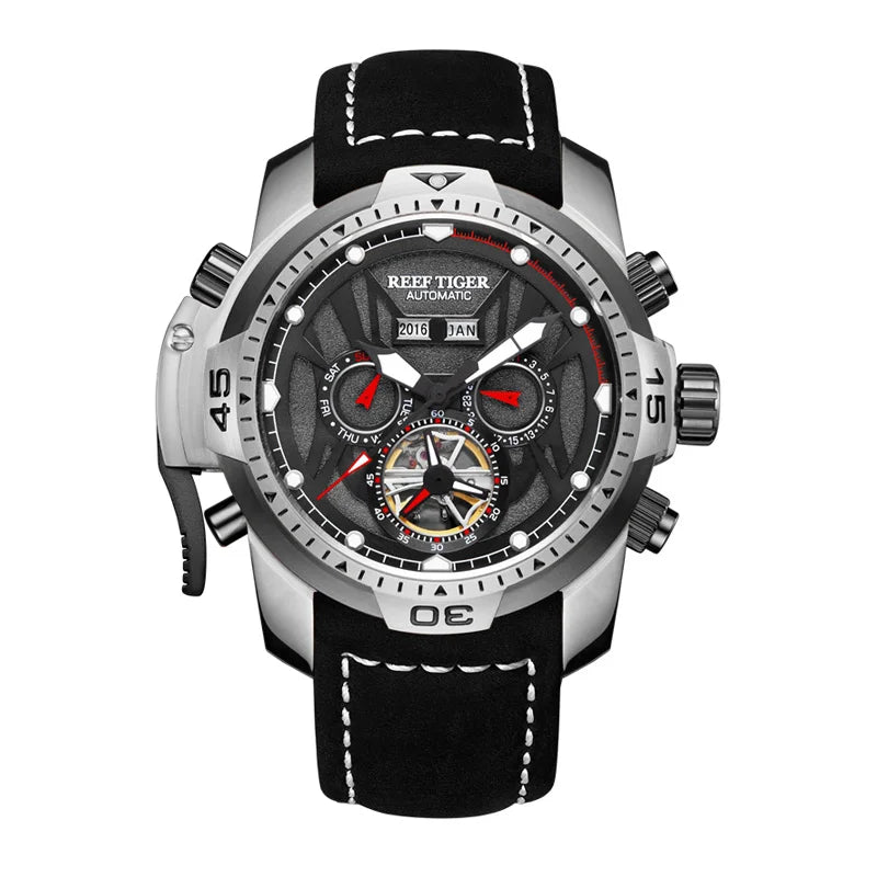 Reef Tiger RGA3532 Men’s Sport Watch – Perpetual Calendar, 10BAR Auto