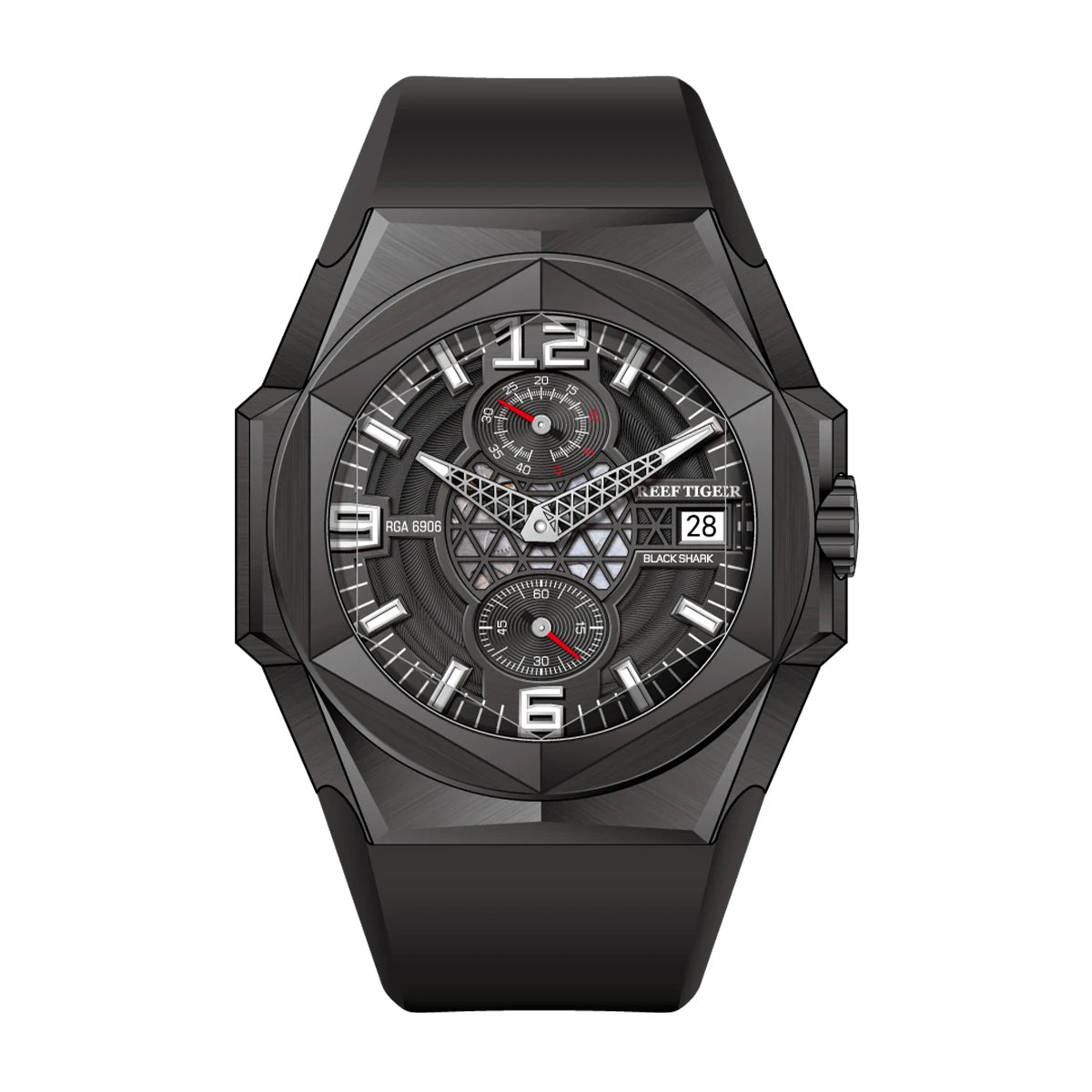 Reef Tiger RGA6903 Multifunction Diver Watch – Automatic 10ATM Smash Price Shop Men's Watch