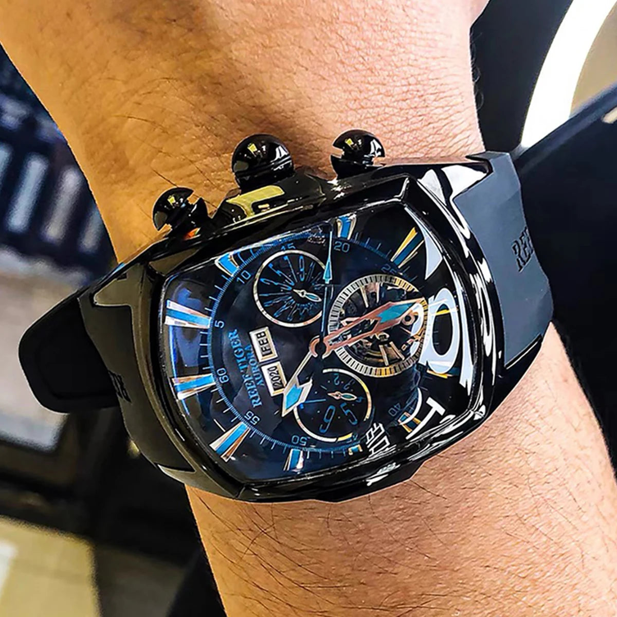 Reef Tiger Tourbillon Sport Watch for Men – RGA3069 Smash Price Shop Watch