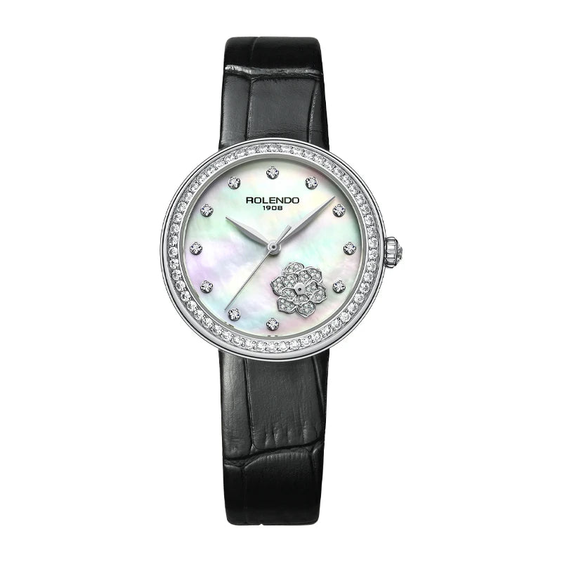 ROLENDO RL7109 Women’s Automatic Watch – Floral Diamond Sapphire Luxury Smash Price Shop Women's Watch