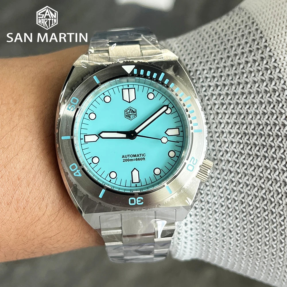 San Martin SN0067 Classic Turtle Automatic Diver – Sapphire 200M Smash Price Shop Men's Watch