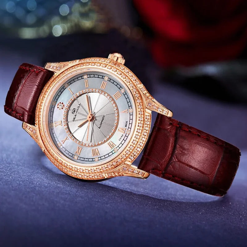Seagull 1103L Women’s Automatic Watch – Diamond MOP Ultra-Thin Smash Price Shop Women's Watch