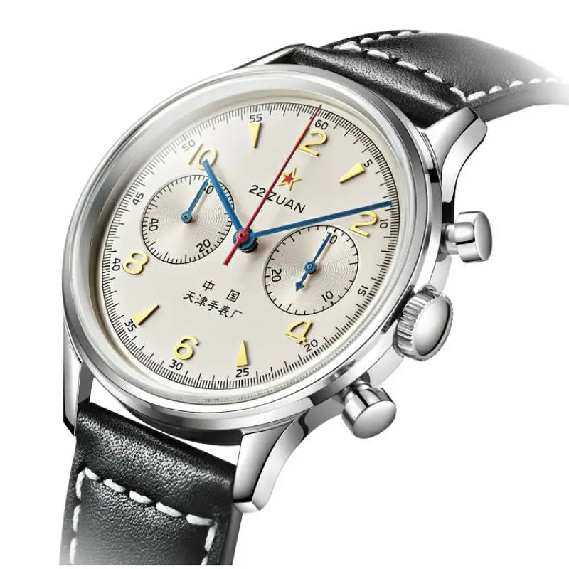 Seagull 1963 ST19 Men’s Mechanical Chronograph Pilot Watch