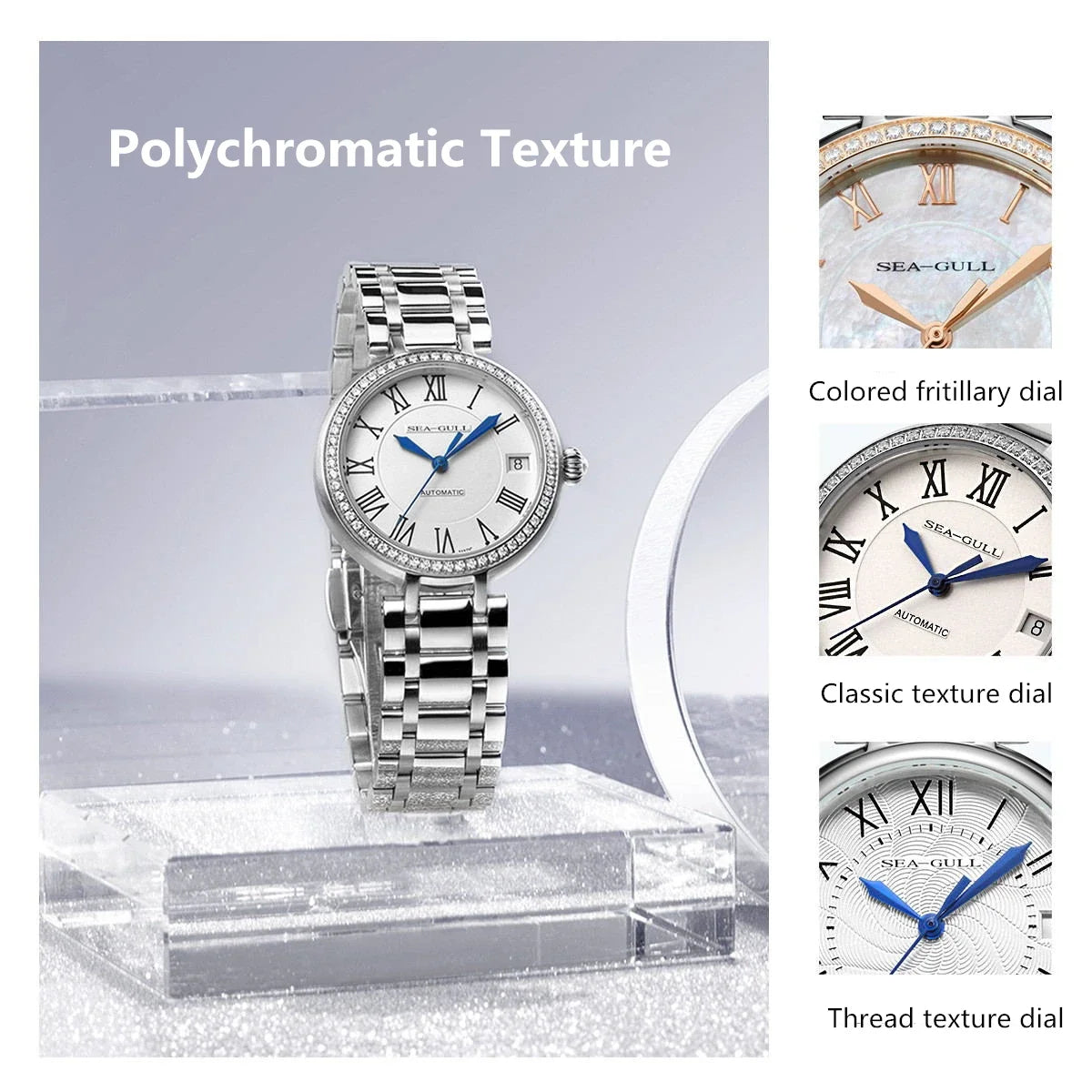 Seagull 417L Automatic Diamond Ladies Watch – Sapphire Crystal Smash Price Shop Women's Watch