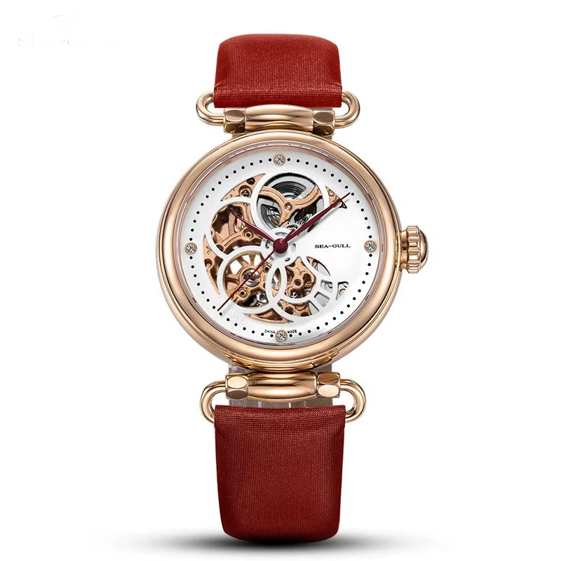 Seagull 6002L Women’s Skeleton Automatic Watch & Necklace Set – Sapphire Luxury Smash Price Shop Women's Watch