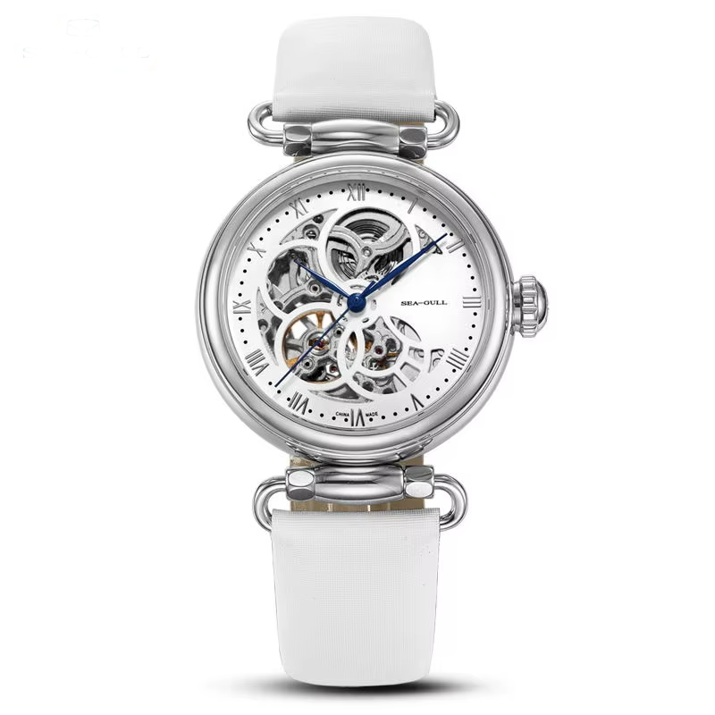 Seagull 6002L Women’s Skeleton Automatic Watch & Necklace Set – Sapphire Luxury Smash Price Shop Women's Watch